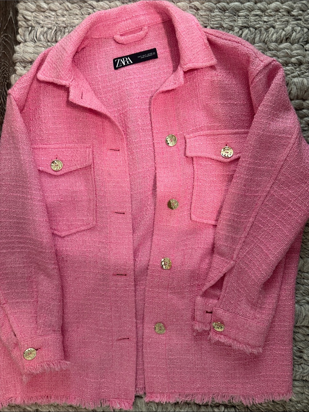 Pink Tweed Shirt/Jacket